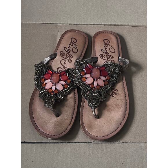 Naught Monkey Embelished sandals size 8 - Picture 1 of 3